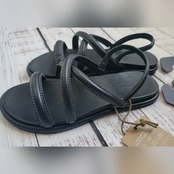OluKai Tiare Strappy Sandals Black Women's size 5 11 Arch Support NEW NWT - Picture 6 of 6